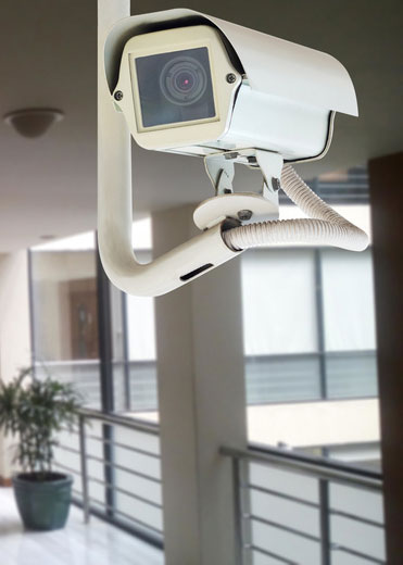 cctv surveillance cameras in an office building